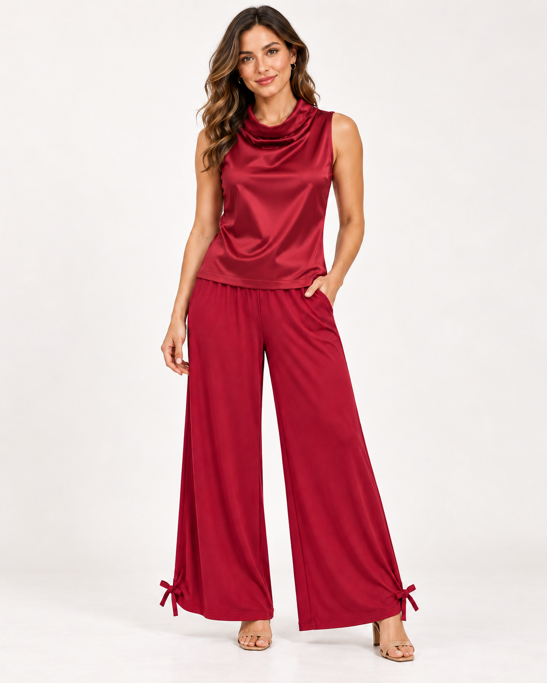Traveler Wide Leg/Tie Bottom Pant