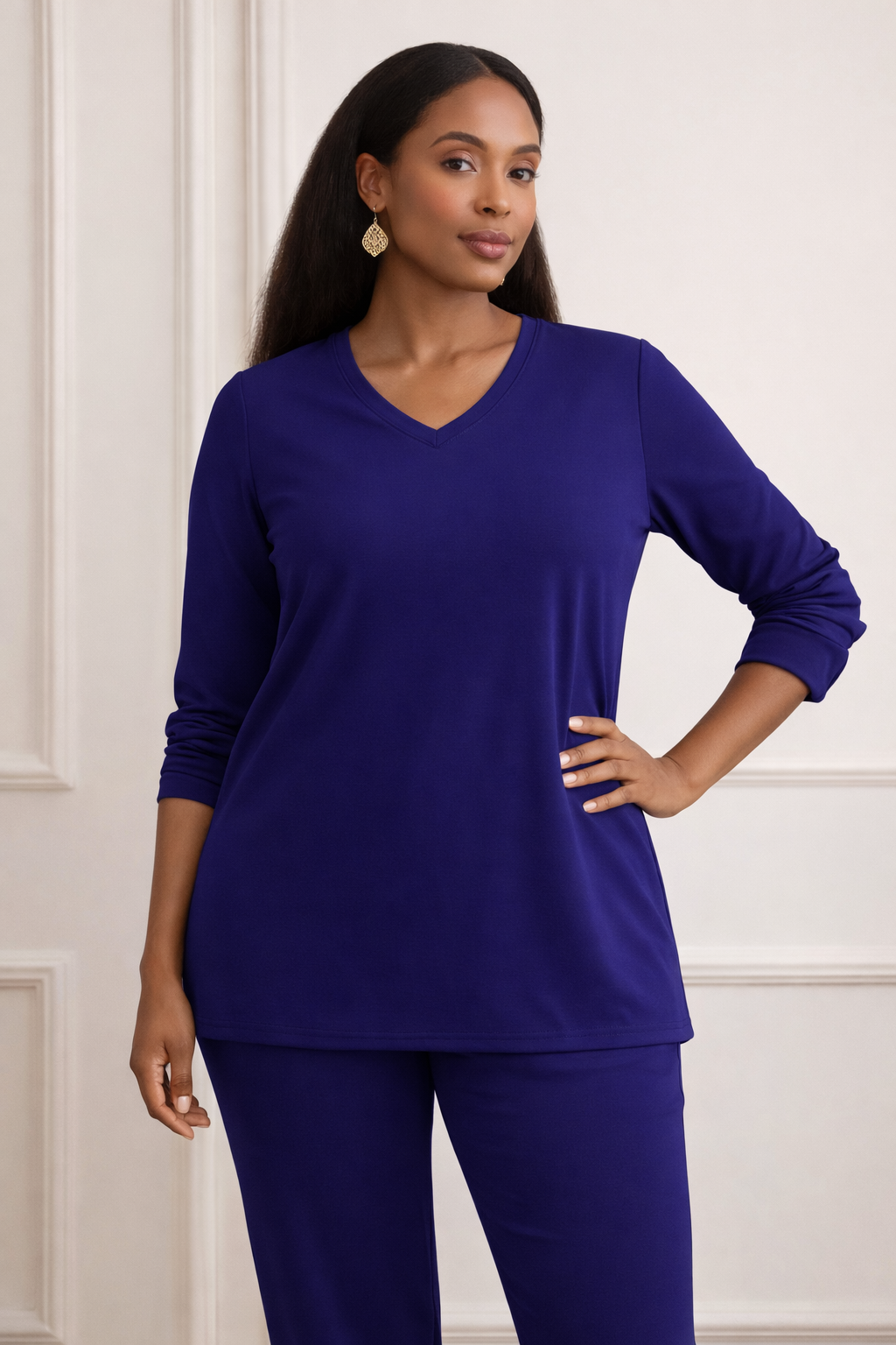 HiLo Tunic · Deep Iris
