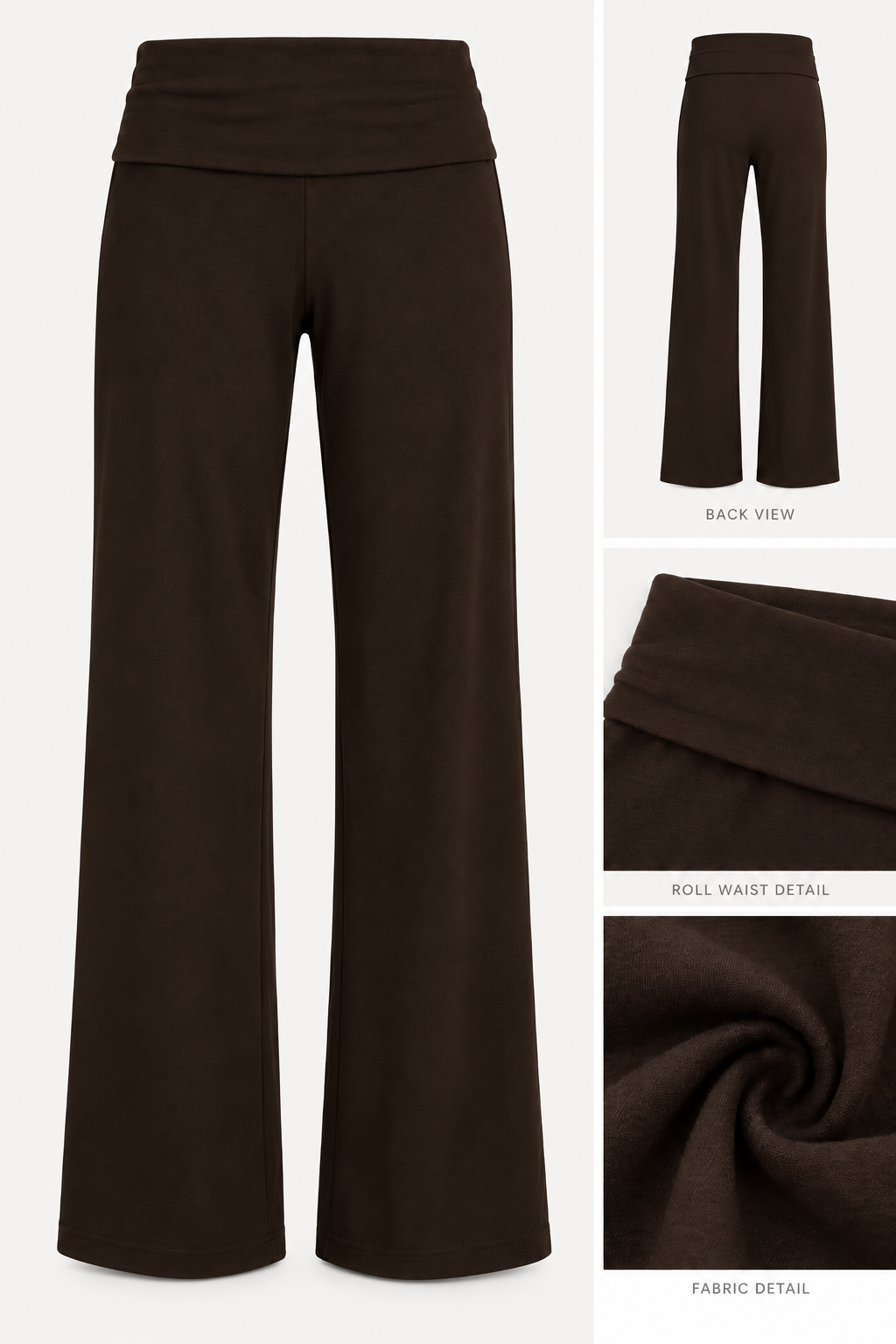 Roll Waist Pant · Java Brown