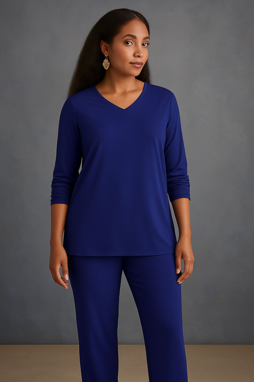 Straight Leg Pant · Deep Iris