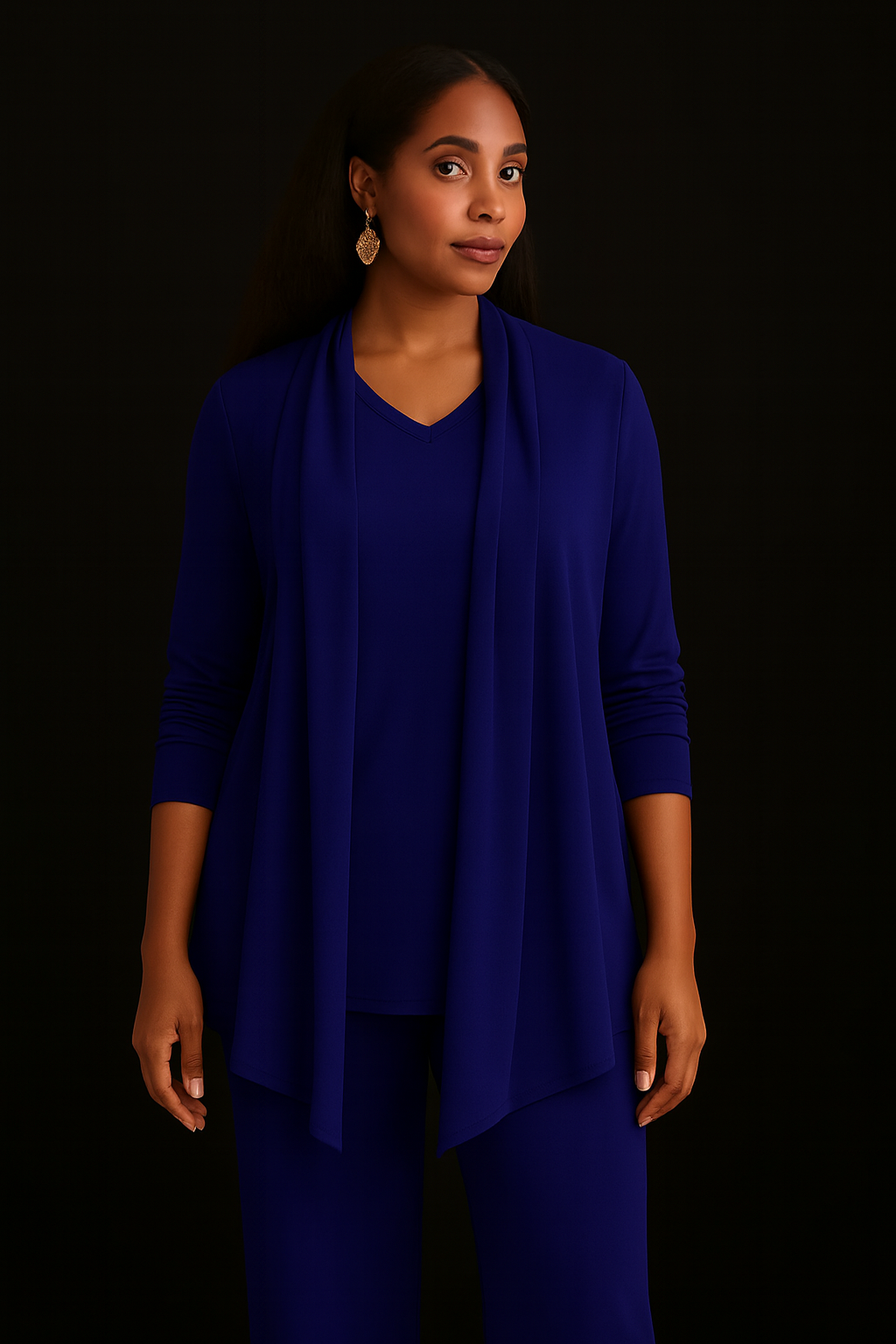 Wrap Cardigan · Deep Iris