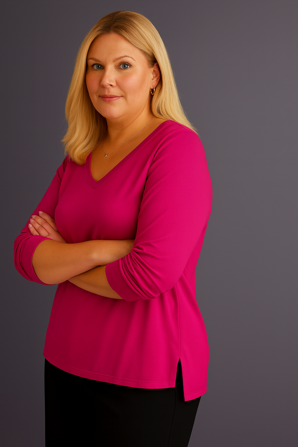 HiLo Tunic · Deep Rose
