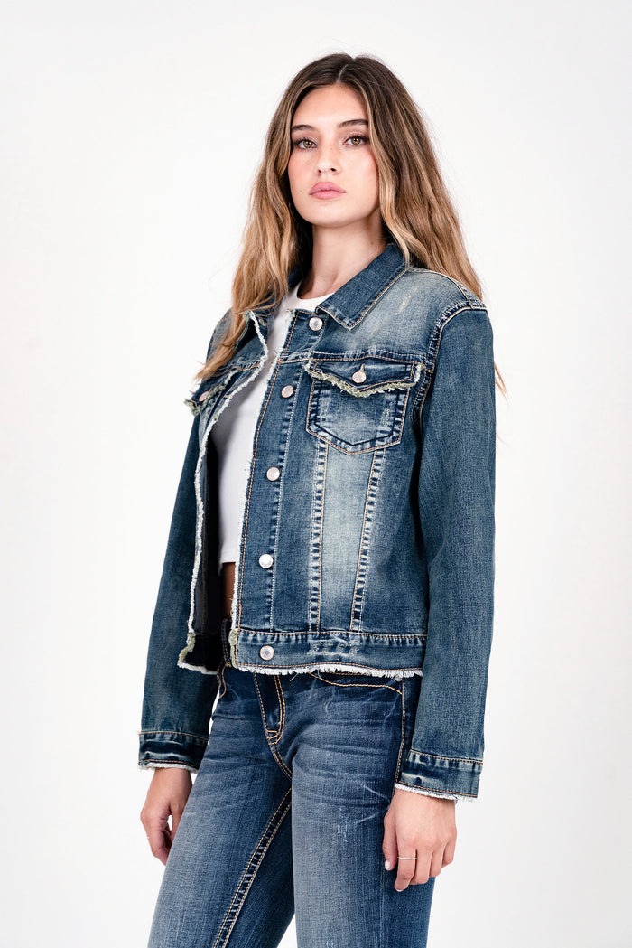Vintage Fringe Denim Jacket