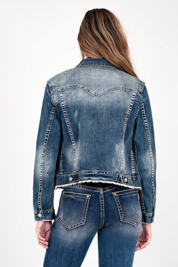 Vintage Fringe Denim Jacket