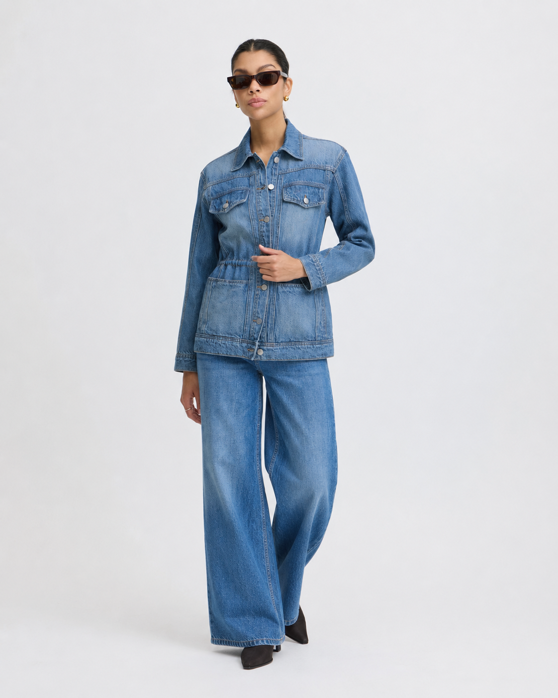 Drawstring Jean Jacket