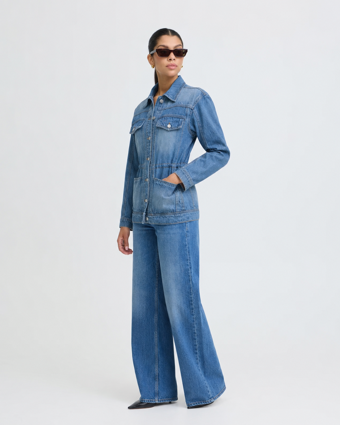 Drawstring Jean Jacket