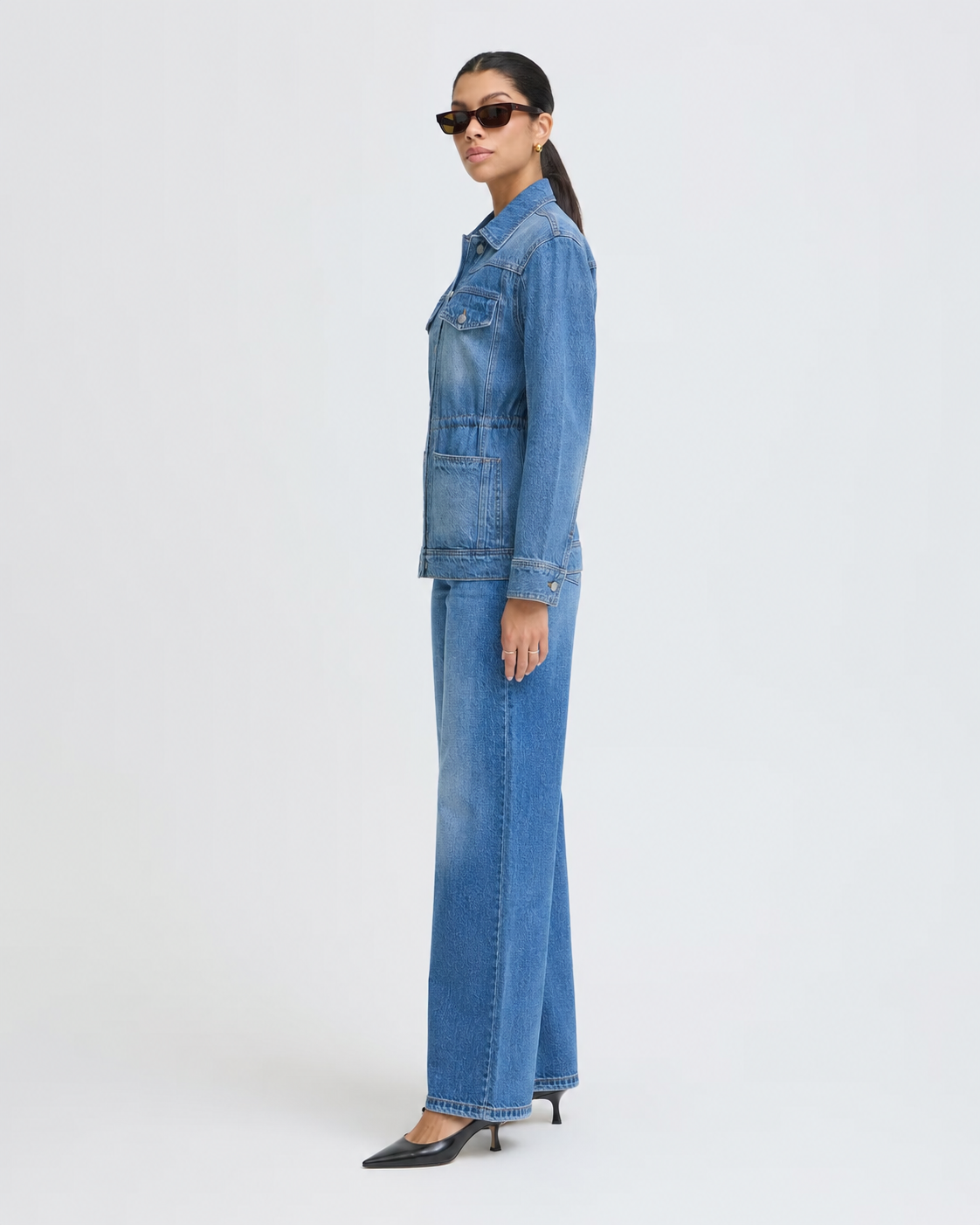 Drawstring Jean Jacket