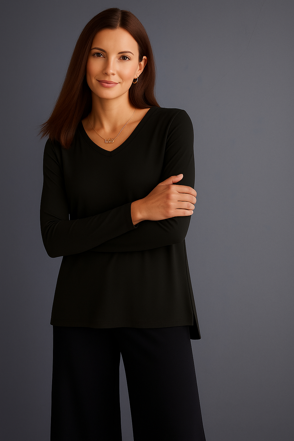 Roll Waist Pant · Black
