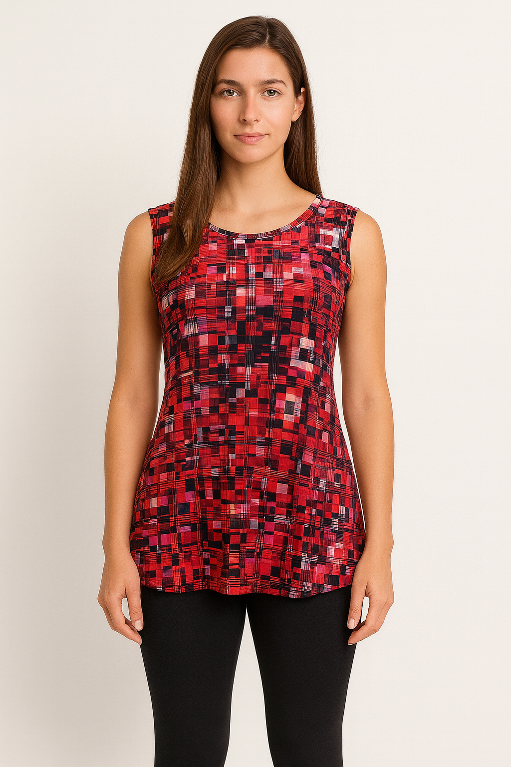 Keyhole Top · Techno Plaid