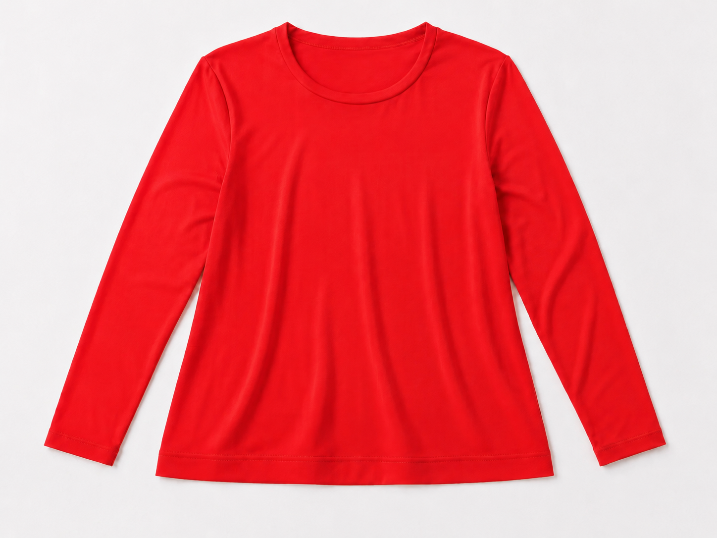 Crew Neck Tunic - Tomato Red
