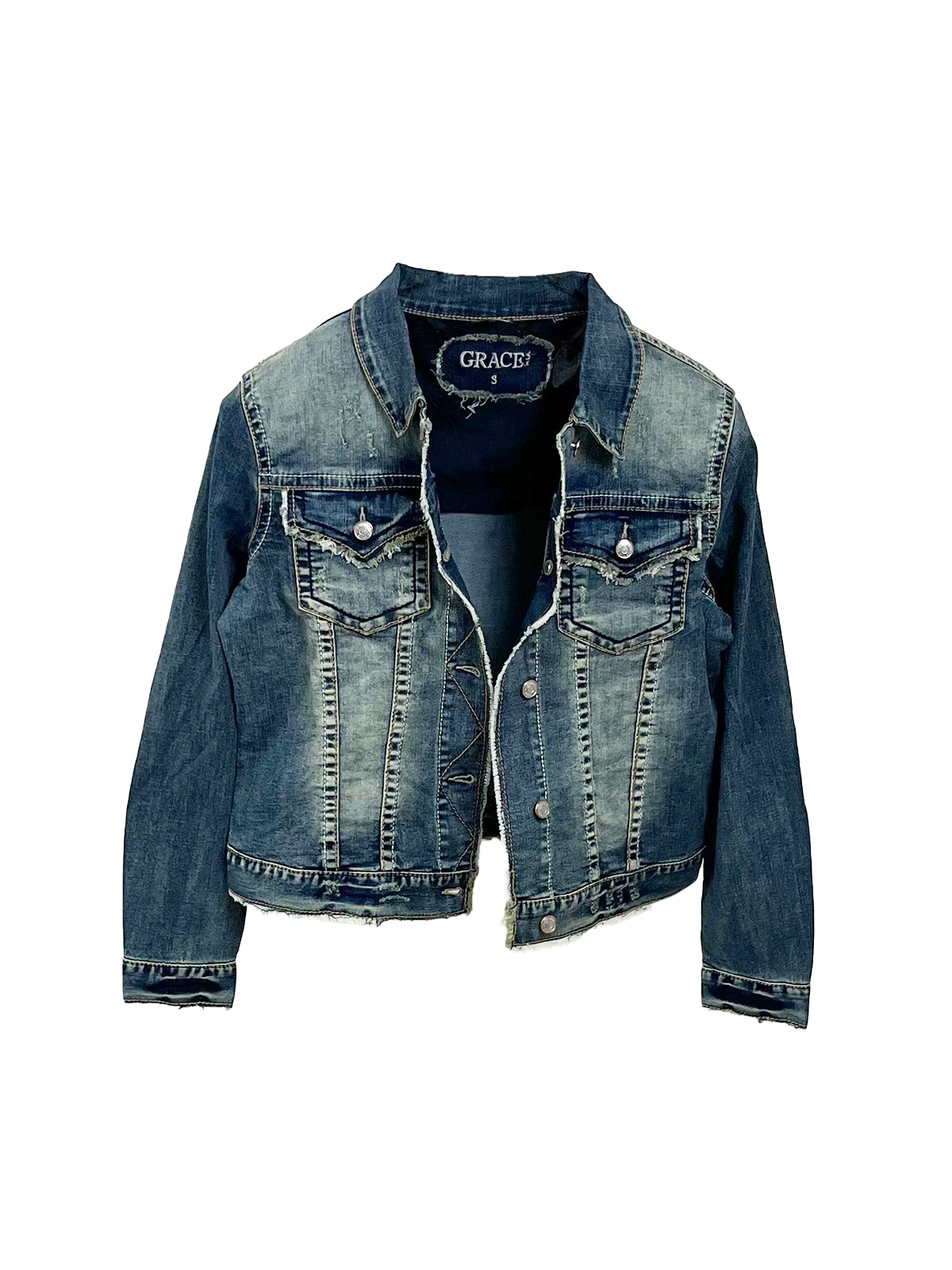 Vintage Fringe Denim Jacket